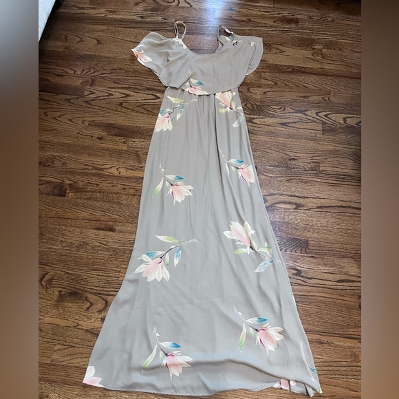 Show Me Your Mumu Caitlin Ruffle Maxi Dress inLily Shower Size small - Picture 4 of 5